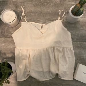 American Eagle Cowl Neck Top. (L) (off white)